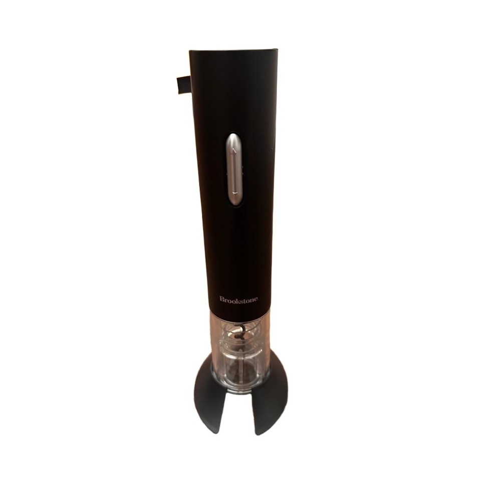 Brookstone Automatic Wine Opener Black Cordless Electric Effortless Removal